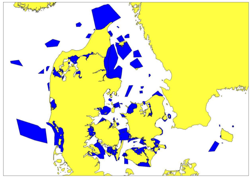 Kort over Danmarks Natura 2000 områder