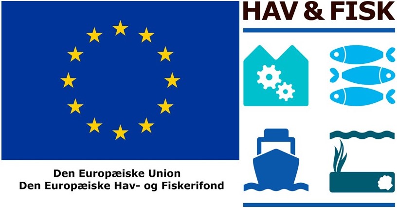 Logo af Den Europæiske Hav- og Fiskerifond samt logo af Hav & Fisk