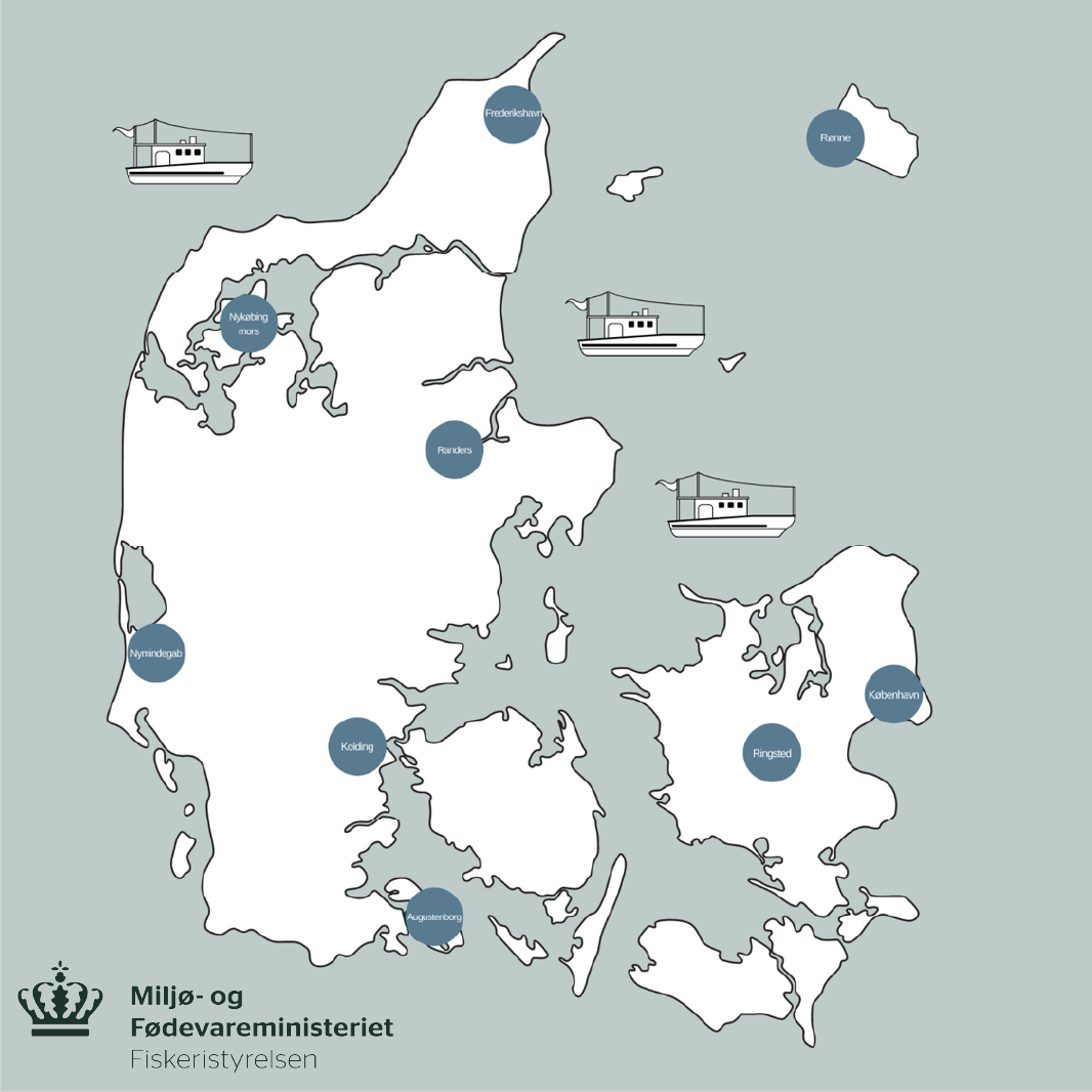 kort over hvor Fiskeristyrelsen bor